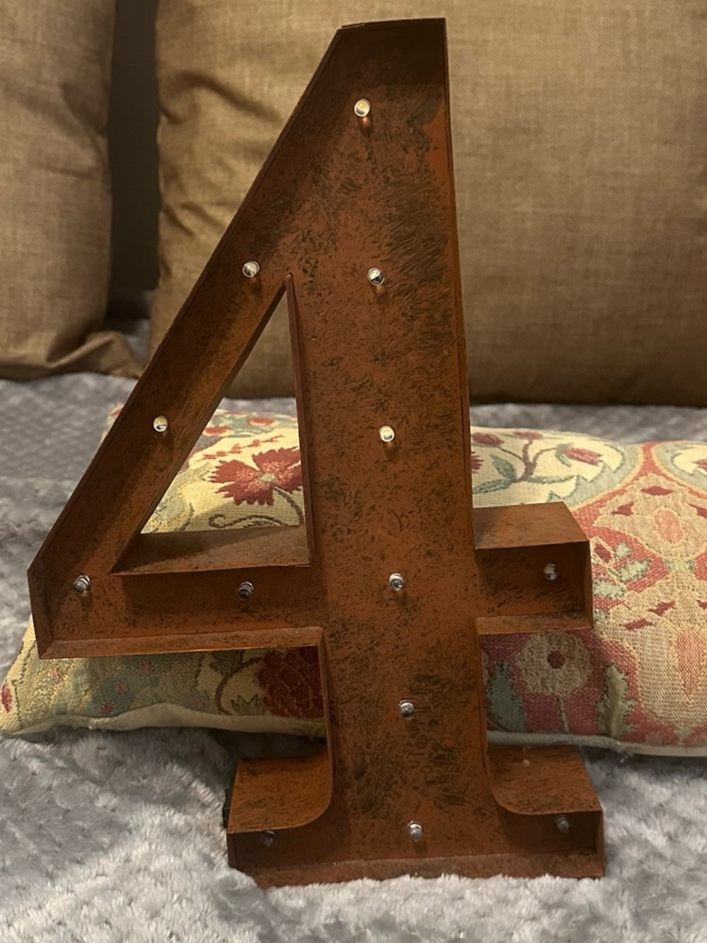 metal rustic light up outside decor # 4 battery operated 🚪